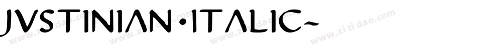 Justinian Italic字体转换